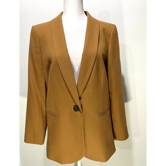 J. Crew Parke wool blazer one button jacket business academy Brown women's 10 - Picture 4 of 11